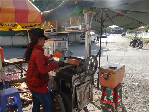 Great sugar cane drink - with a touch of lime juice and ice - delicious