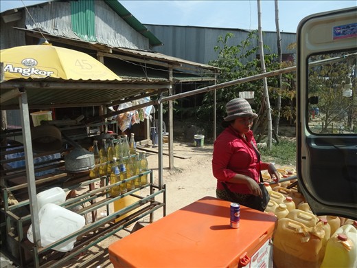 Need any petrol - buy is a recycled coke bottle. Stands everywhere