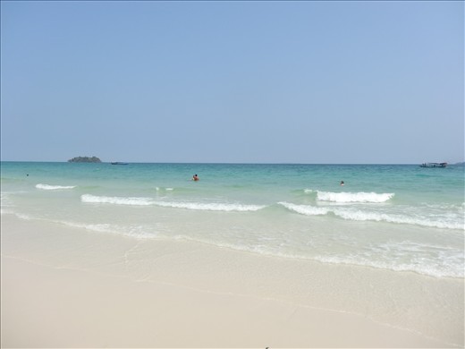 Koh Rong Island Beach - so clean and fairly shallow water