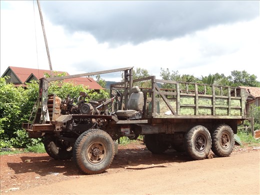 These vehicles are still used to cart farm workers around in