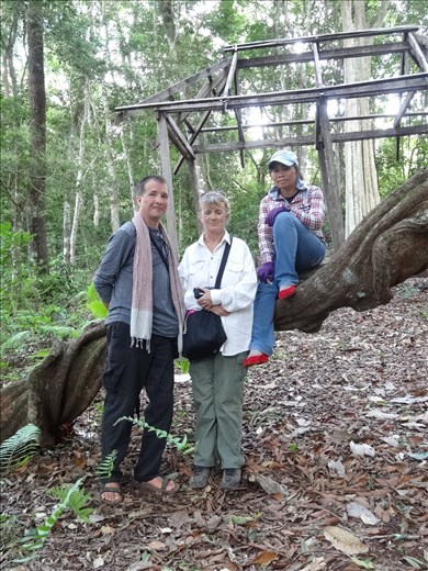 Dat Dam waterfall area with Sopheap and Rich