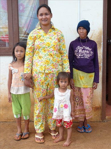 Security guards family near the Boarding House (young girls visitors to class)
