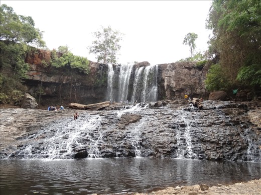 Top level of the waterfall in the dry season 