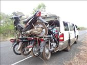 First leg of trip to Kratie. 20 people in van plus 6 motor bikes: by gina_holley, Views[942]