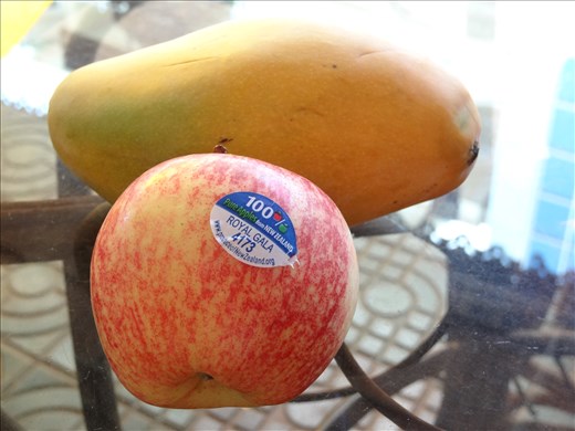 NZ apples on sale along with beautiful locally grown fruit