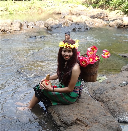 At the local waterfall