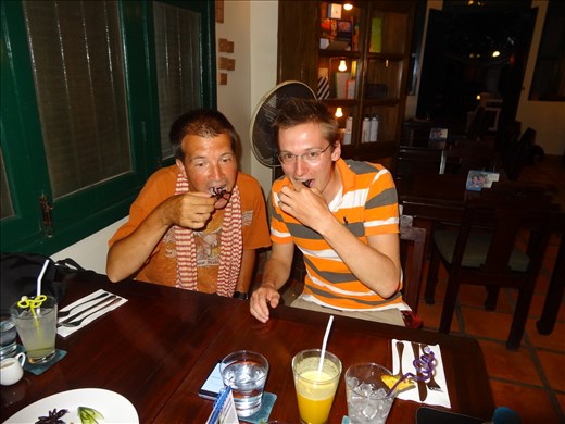 Pretending to eat them