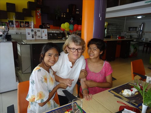 Eating ice cream at Gelato Italiano with my 