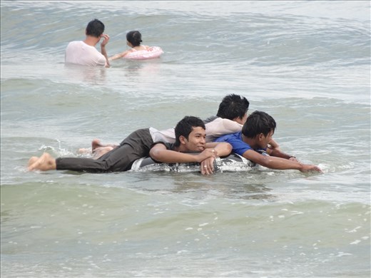 Locals having fun in the surf