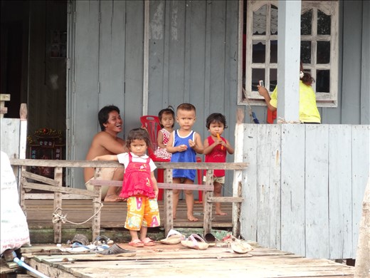 Children in the fishing village
