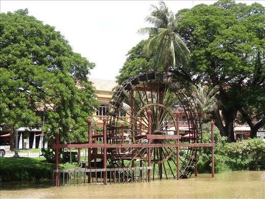 The river forms one edge of the 