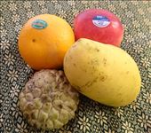 A United Nations of fruit from the market - NZ,Aussie,Thai and Cambodian: by gina_holley, Views[265]