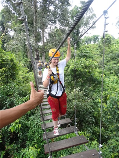 One of the sky walks - 45m off the jungle floor