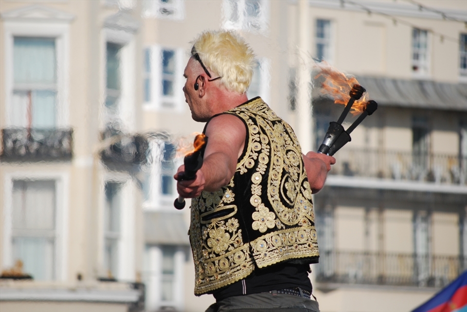 He is not just a fire eater.
He is a Londoner, he enjoys what he does and takes risks every day. 