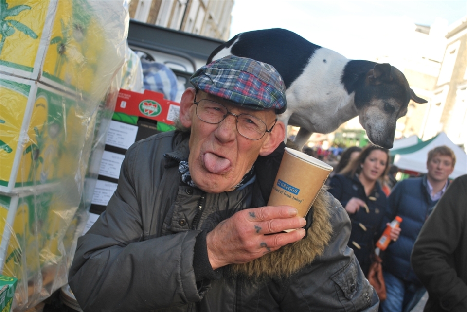 Doesn't he tell a story about himself?! He is not just an odd old man. He is definitely a Londoner.