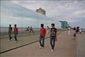 The Malecón borders Centro Havana to the north, looking out to the horizon to th: by global_local, Views[718]