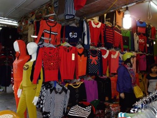 lots of clothes and stuff to buy