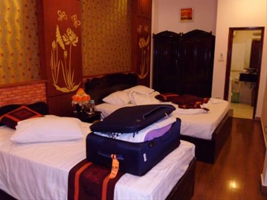 My hotel room at the Hanoi Eclipse in the Old Quarter