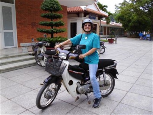 on a Hanoi motorbike
