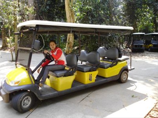 driving close to the entrance path