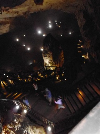 descending into the cave