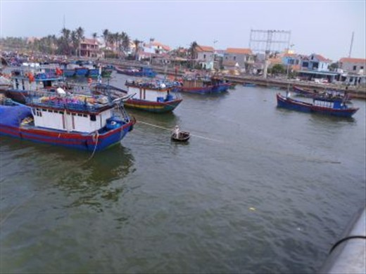 fishing boats on the river