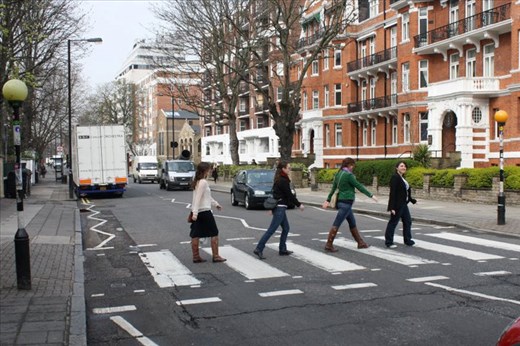 Day Trippin' on the famous Abbey Road zebra crossing