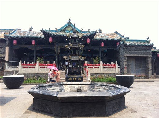 inside a temple in Pingyao, China