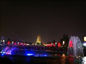 Giant Goose Pagoda light show, Xi'an, China: by globalspirit, Views[112]
