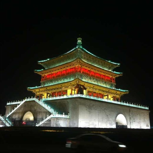 on top of the city wall in Xi,an, China