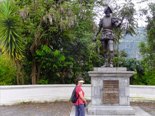 Monument to Francisco de Orellana spanish conqueror and explorer.
