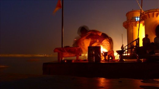 young man performing Puja