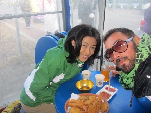 Eating good food in Gimpo.