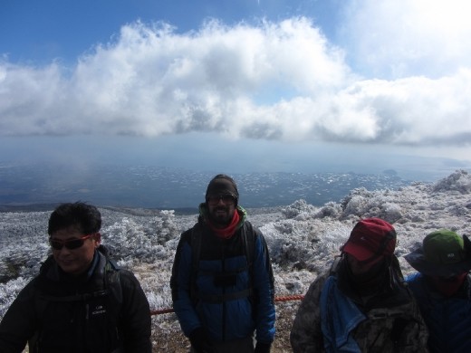 Beautiful view 2,000 meters up on Hallasan mountain (한라산)