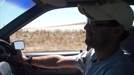 Driving in the bush lands.