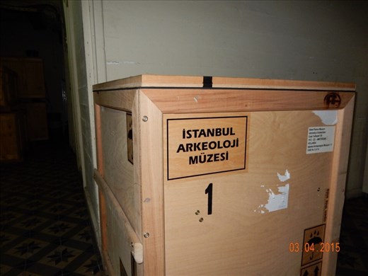 This crate containing the Ark of the Covenant was turned over to Turkey as a relic of the Ottoman Empire by the Top Men who were working on it after Indiana Jones found it.
