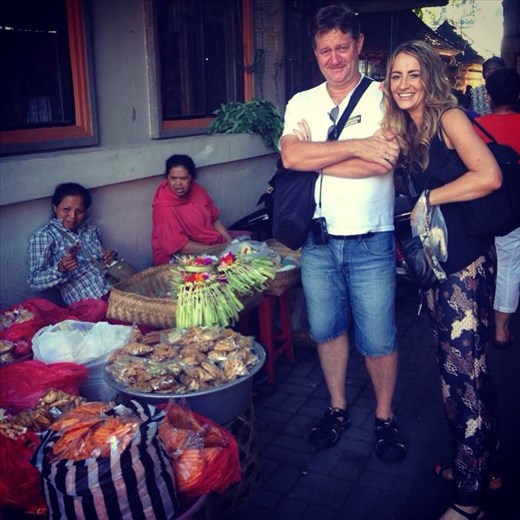 My cooking inspiration, my food hero, my Dad. Wet markets shopping for fresh produce. 
