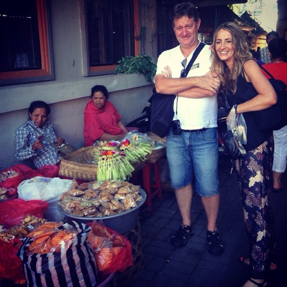 My cooking inspiration, my food hero, my Dad. Wet markets shopping for fresh produce. 