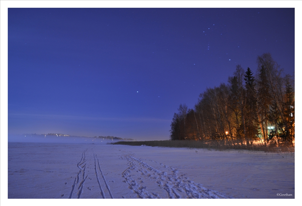 A view of frozen sea during winter months - Espoo, Sothern Finland.