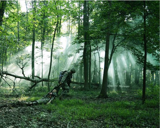 Combat medic training in action.