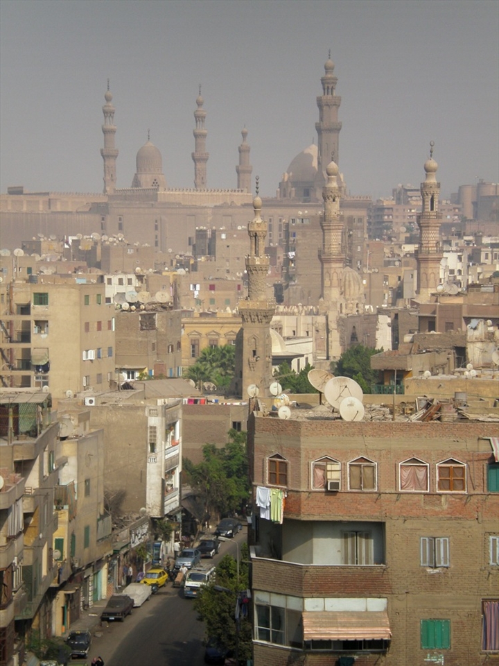 El-Khalifa, from the minaret of Ibn Tulun, is one of the poorest areas in Cairo. The district is not poor in cultural heritage seen from the many minarets in the area.