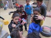 Children from El-Khalifa were given a rare chance to play in an open space. At this moment they have gathered to paint Egyptian flags on each other's cheeks.: by gracefrances, Views[386]