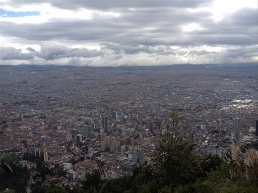 View of Bogotá from el Cerro de Monserrate 