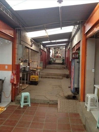 Some of the restaurants and shops that line a small alley on the summit of el Cerro de Monserrate 