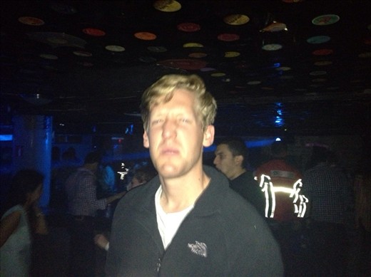 Simply having a blast in la Boca del Lobo. This may have been the face that led to our pact of no more all-nighters 