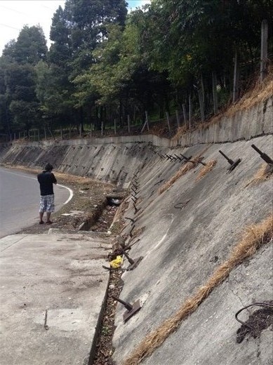 The beginning of our ascent up the hill behind our hostel 