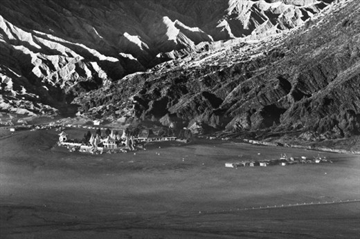 A general view of Luhur Poten Temple at the feet of Mt. Bromo and Mt. Batok. The Temple is center venue where Hindunese prayed during the Kasada Ceremony in Mt.Bromo, East Java, Indonesia.