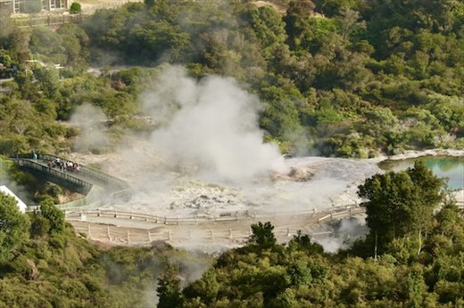 Looking down on Rotorua, Whakarewarewa Forest