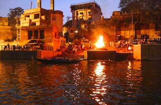 Cremation in Varanasi in better times