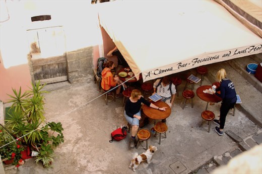 Taking a break in Corniglia